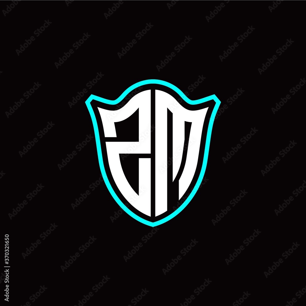 Z M initials monogram logo shield designs modern Z M initials monogram logo shield designs modern