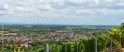 Panorama Rheintal, Bergstraße von Oppenheim nach Süden