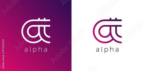 Alpha letter stylized vector, Letter of the alphabet, Vector illustration Eps 10