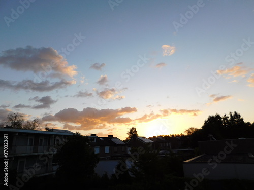 sunset over the river