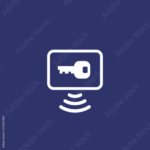 card key, electronic pass white icon