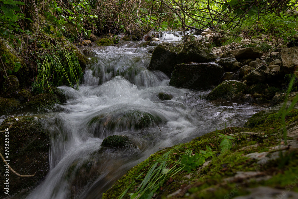 waterfall brook in matese park sassinoro morcone
