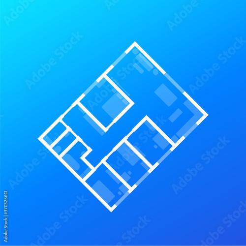 house plan or project, vector design