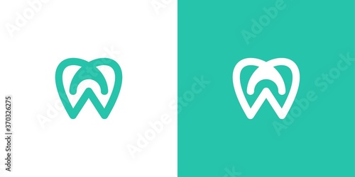 Dental logos templates. Abstract vector teeth signs. A set of dental logos icon design template elements. Abstract stomatology vector signs.