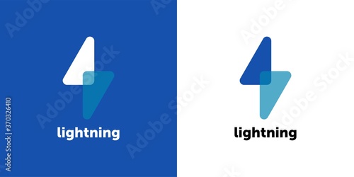 Lightning icon abstract isolated on a white backgrounds, vector illustration