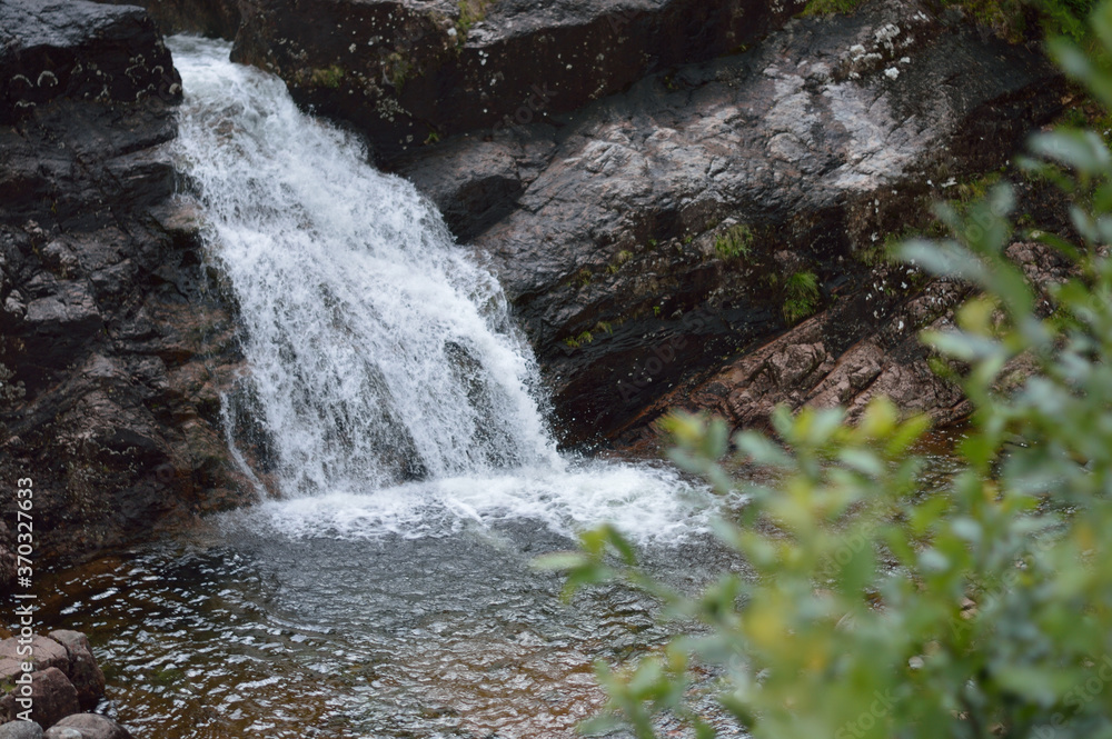 waterfall at the end of glencoe waterfall at the end of glencoe