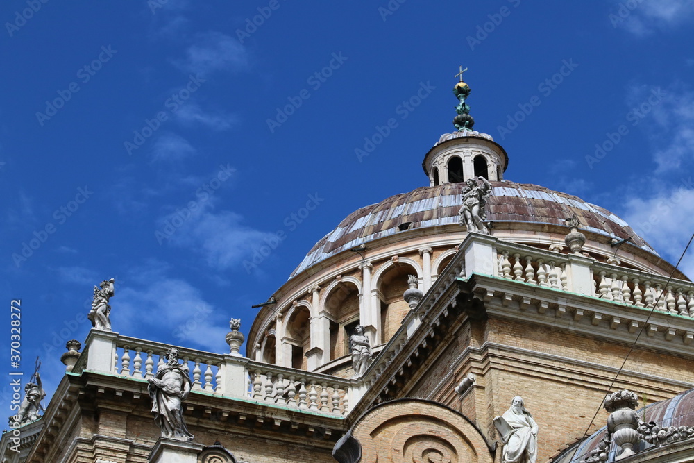 Parma, Emilia Romagna, Italy, detail of the Steccata church, historical touristic place