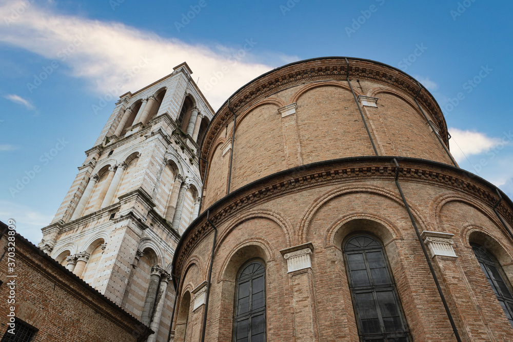 The cathedral bell tower in Ferrara