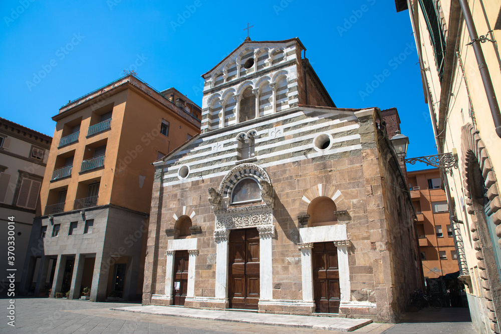The church of San Giusto in the walled city of Lucca, Tuscany, Italy