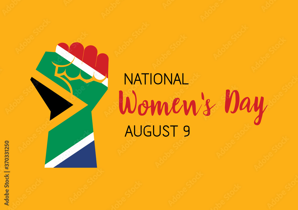 National Women S Day August 9 Vector Flag Of South Africa In The Shape Of A Clenched