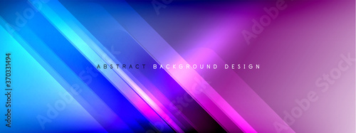 Motion concept neon shiny lines on liquid color gradients abstract backgrounds. Dynamic shadows and lights templates for text