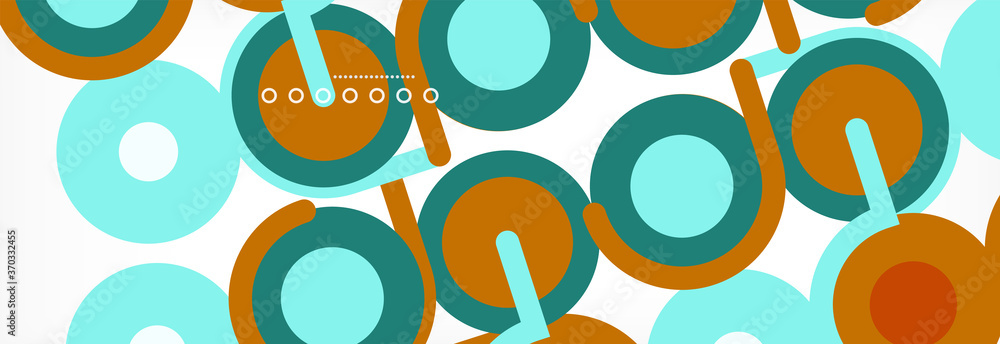 Naklejka premium Circles and lines abstract background for covers, banners, flyers and posters and other templates