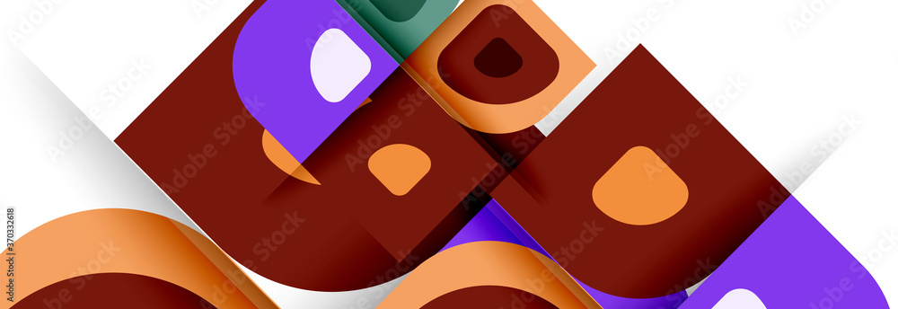 Set of vector modern geometric abstract backgrounds with repeating abstract round shapes patterns and shadow effects Set of vector modern geometric abstract backgrounds with repeating abstract round shapes patterns and shadow effects