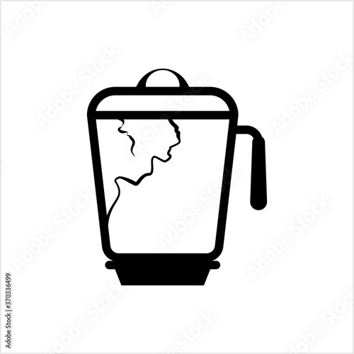 Cracked Broken Blender Mixer Jar Icon, Kitchen Home Electric Appliance