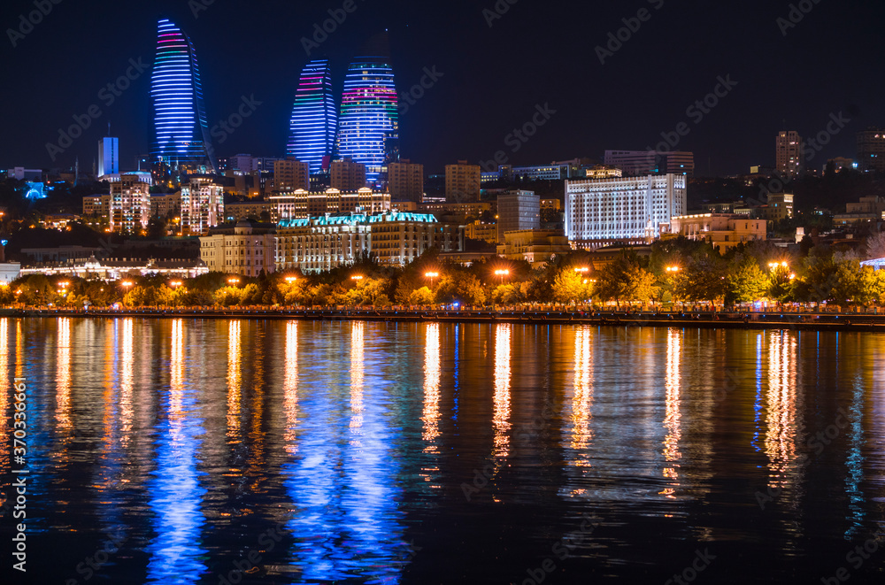 Flame Towers, Baku City, Azerbaijan, Middle East