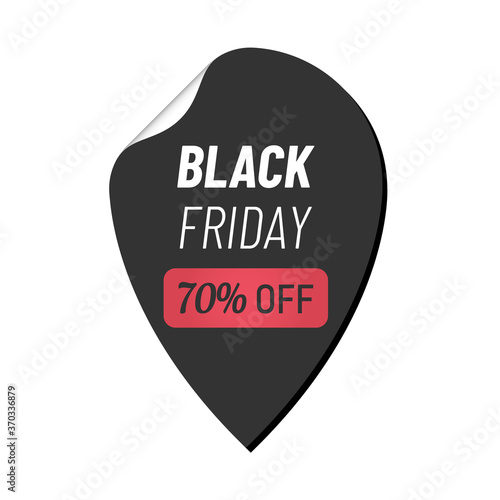 Black friday pointer shaped sticker vector illustration. Black friday 70 percent off discount color vector illustration for annual black friday promo actions in shops and online stores Free Download Black friday pointer shaped sticker vector illustration. Black friday 70 percent off discount color vector illustration for annual black friday promo actions in shops and online stores - GFXLoad