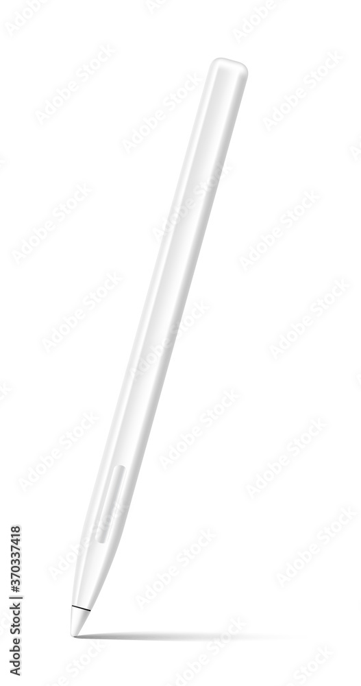 Vector stylus pencil for digital art white mockup