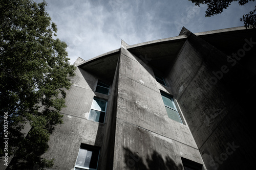 Modern architecture, municipal memorial gym in Saga City, Saga Prefecture photo