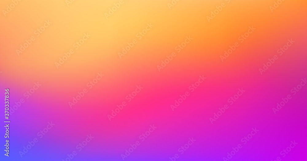 Abstract Blurred orange magenta purple yellow background. Soft gradient backdrop with place for text. Vector illustration for your trendy graphic design, banner, poster, website - obrazy, fototapety, plakaty 