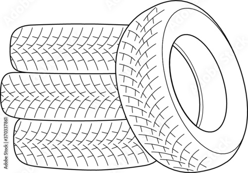 A pile of tires
