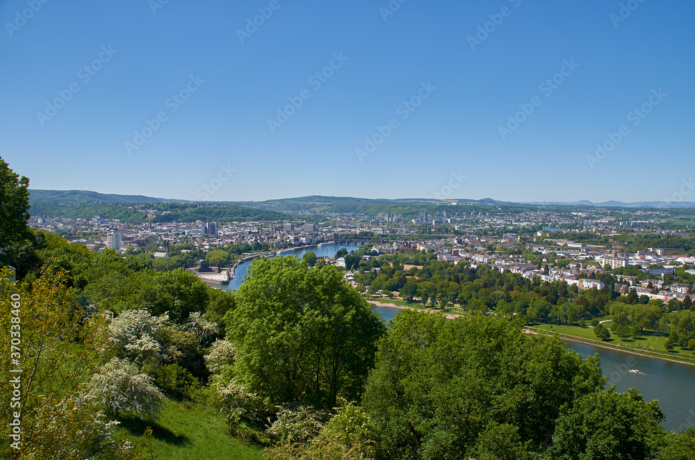 Koblenz from above rhine mosel