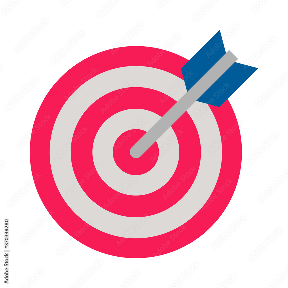 Banking & finance, Target goal, Flat color icon.
Banking & finance, Target goal, Flat color icon.