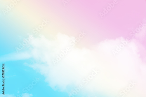 A soft cloud in pastel colored gradient for background © Meawstory15Studio