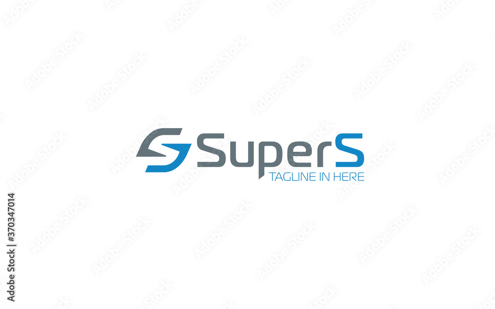 Letter S logo formed with simple and modern shape