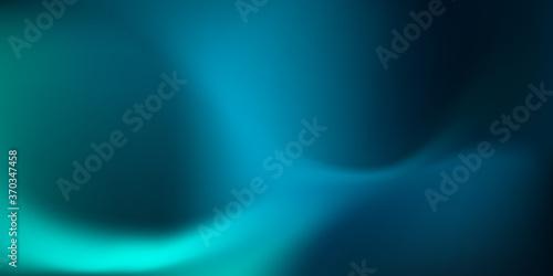 Abstract dark teal background with light wave. Blurred turquoise water backdrop. Vector illustration for your graphic design, banner, wallpaper or poster, website