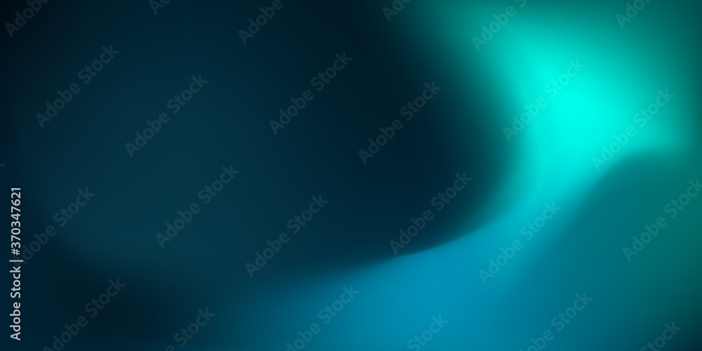 Obraz premium Abstract dark teal background with light wave. Blurred turquoise water backdrop. Vector illustration for your graphic design, banner, wallpaper or poster, website