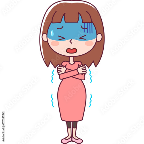 凍える妊婦