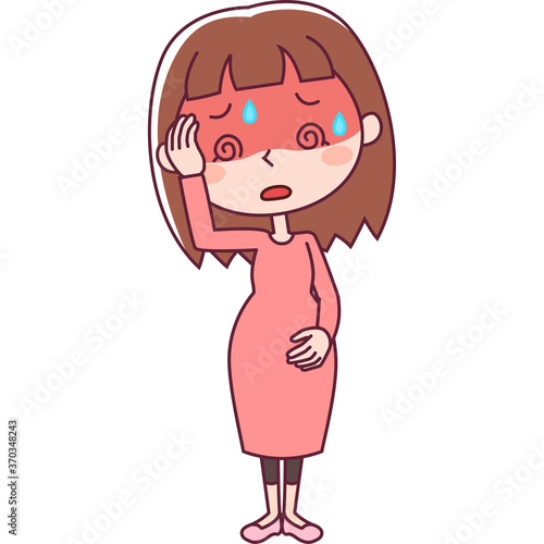 発熱する妊婦