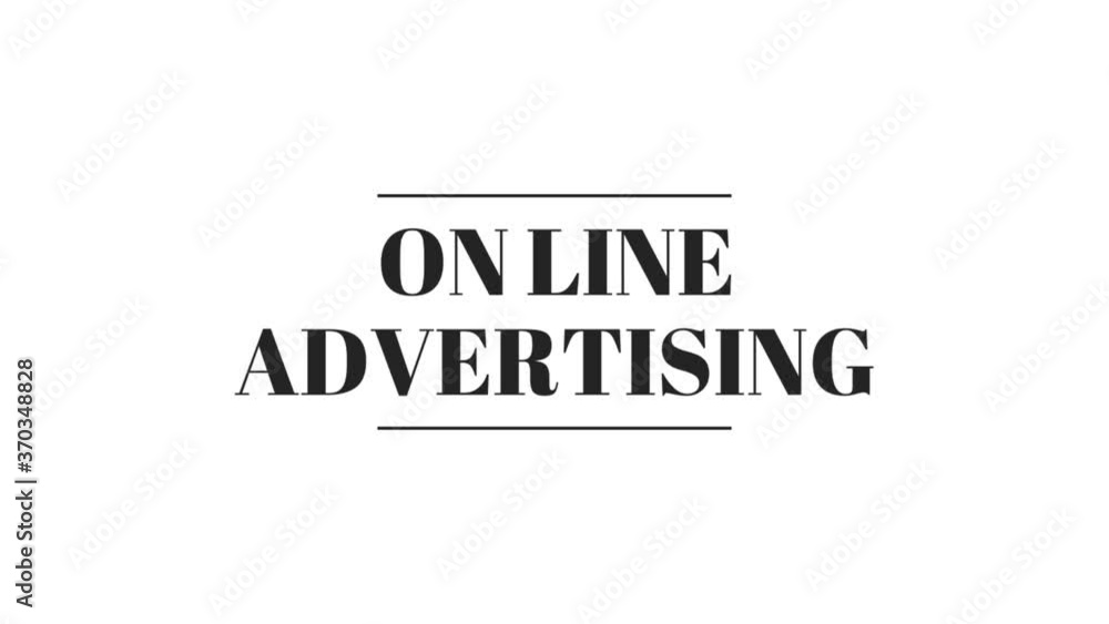On line advertising with animated text On line advertising with animated text
