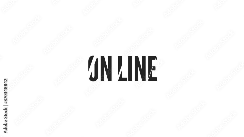 On Line with animated text On Line with animated text