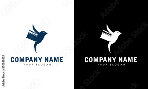 Ilustration vector graphic of Birds with Film Equipment. Good logo design for Movie Maker