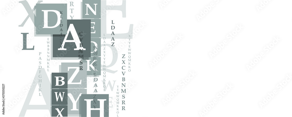 Creative and modern background with letters. Creative and modern background with letters.