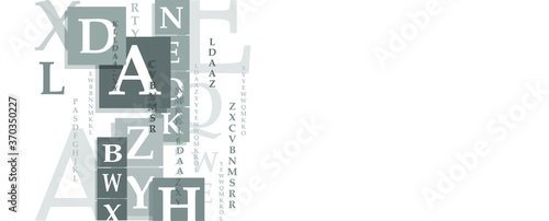 Creative and modern background with letters.	
