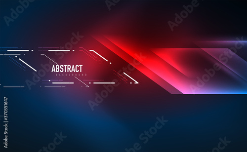 Dynamic neon shiny abstract background. Trendy abstract layout template for business or technology presentation, internet poster or web brochure cover, wallpaper