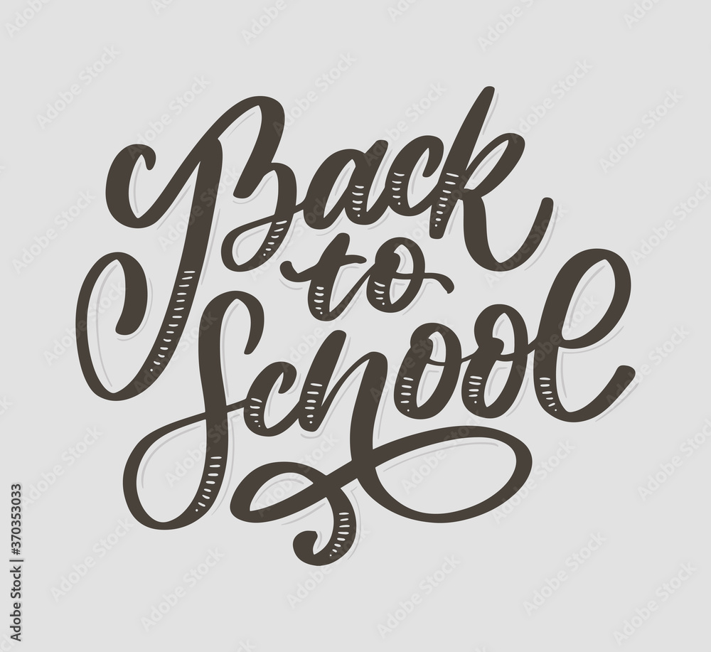 Welcome back to school hand brush lettering, on notepad crumpled paper background, with black thick backdrop. Vector illustration. Welcome back to school hand brush lettering, on notepad crumpled paper background, with black thick backdrop. Vector illustration.