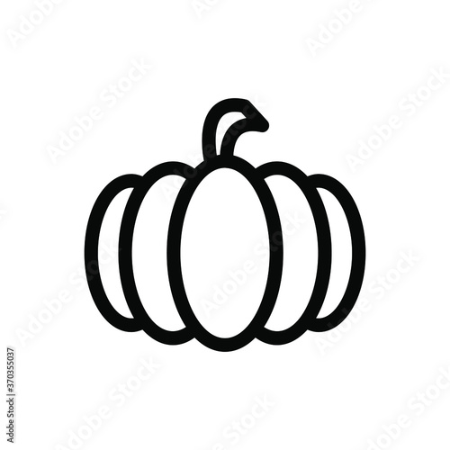 Pumpkin icon outline vector. isolated on white background