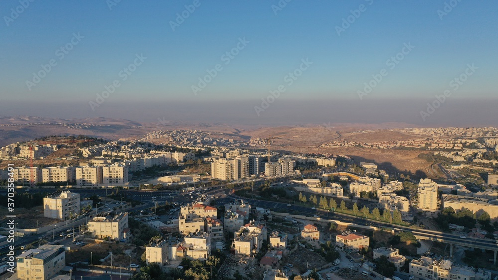 Pisgat zeev and neve Yaakov neighbourhood, Aerial
North Jerusalem, Israel, Drone, August 2020
