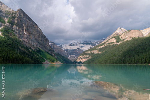 View of Lake Louise at Banff National Park in Alberta.  © Jeff Whyte