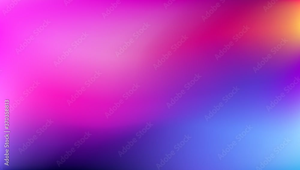 Colorful Blurred purple magenta pink blue background. Multicolor Soft gradient backdrop with place for text. Vector illustration for your graphic design, banner, poster, website