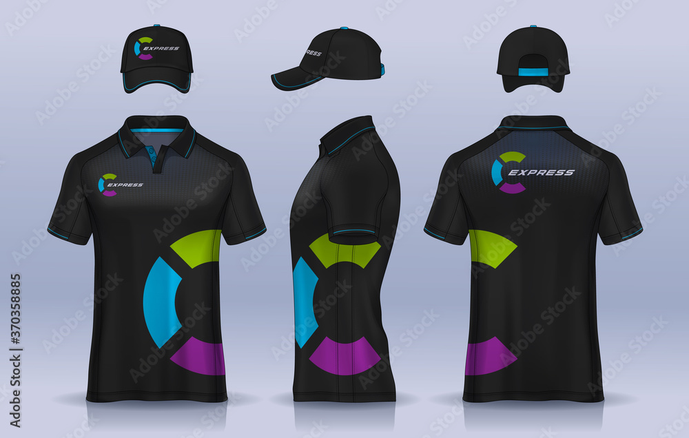 Corporate Work Shirts,t-shirt and cap templates design. uniform for ...