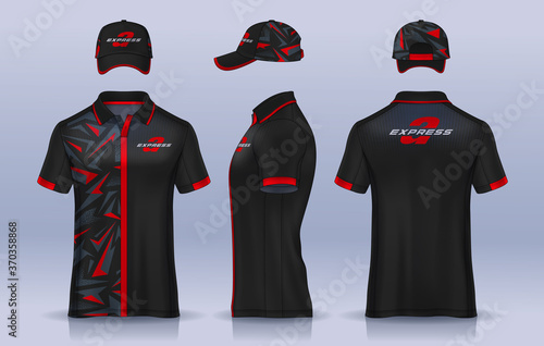 Corporate Work Shirts,t-shirt and cap templates design. uniform for company.