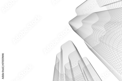 architecture building vector 3d illustration 