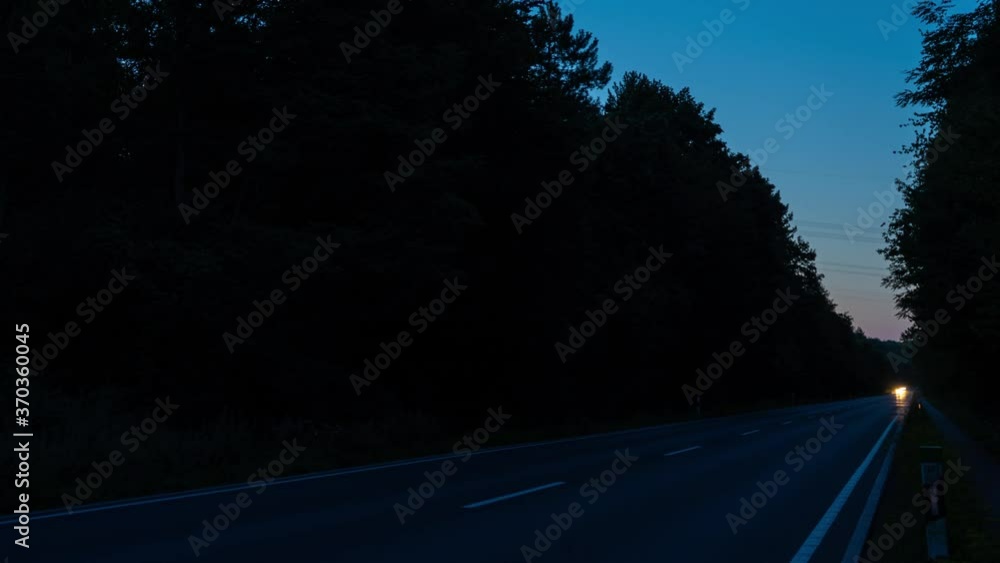 European Forest Street Timelapse Pan Up European Forest Street Timelapse Pan Up