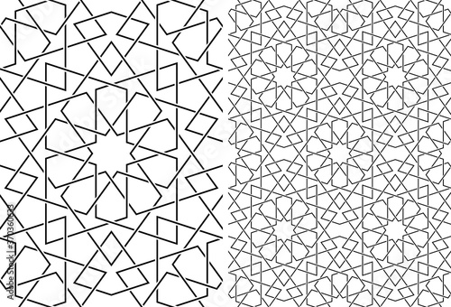 Seamless ornament in brown color.Islamic geometric pattern.