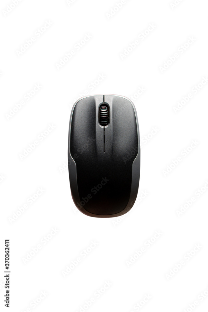 above view of computer mouse on white background. black and grey computer mouse.computer mouse isolated on the white background. above view of computer mouse on white background. black and grey computer mouse.computer mouse isolated on the white background.