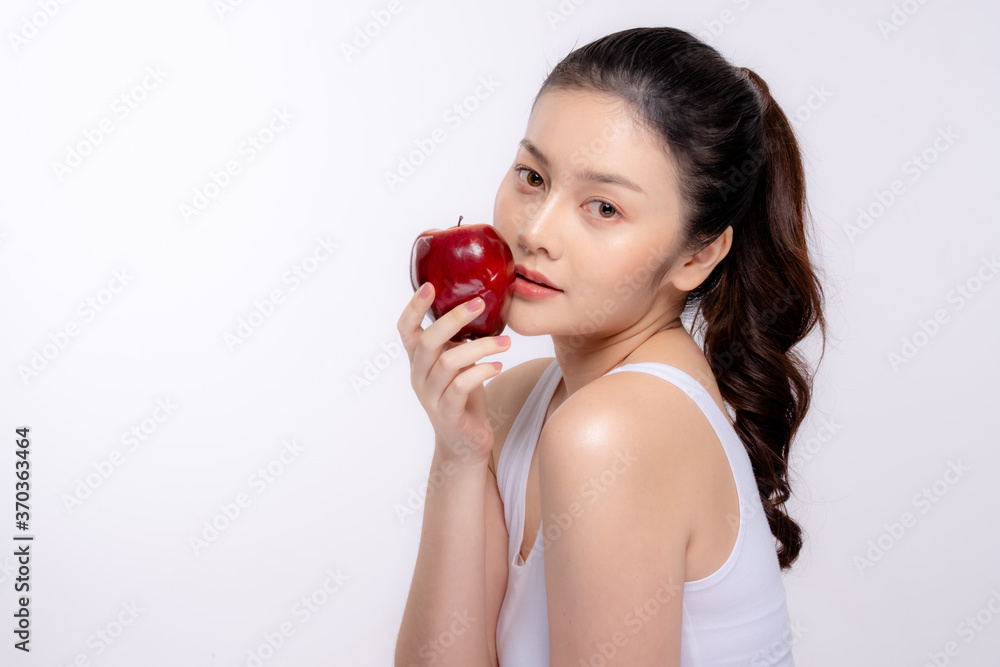 Beautiful young woman with clean fresh skin . Facial treatment . Cosmetology , beauty and spa . Skin care Beautiful young woman with clean fresh skin . Facial treatment . Cosmetology , beauty and spa . Skin care